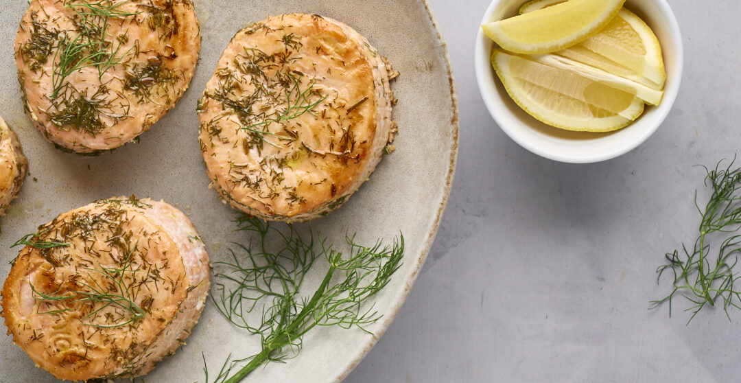 Baked Salmon Mignon with Fennel